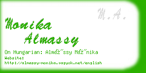 monika almassy business card